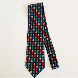 Bugatti Men’s Blue Multi-Colored Polka Dot Silk Tie